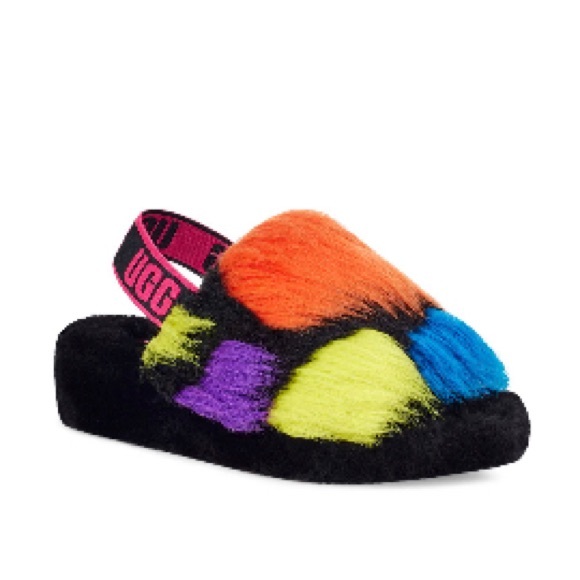 🆕 UGG Fluff Yeah Part Spots Slipper Sandals, Size 8 - Picture 4 of 13